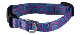 Collar - SMALL Ecoweave - Purple Blue Space Dots