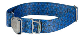 Collar - MED, Ecoweave - Blue Tri